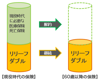 【現役時代の保険】 【60歳以降の保険】