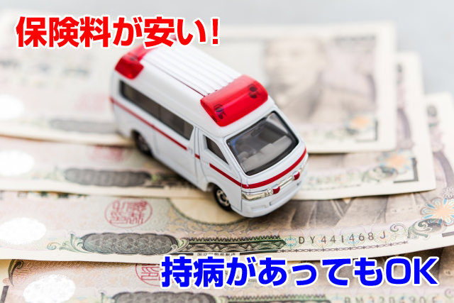 保険料が安い! 持病があってもOK